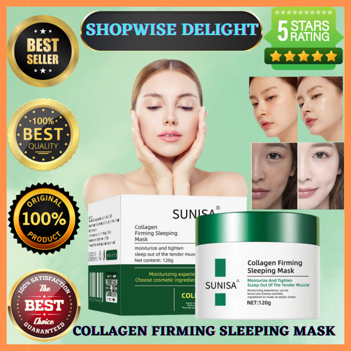 SUNISA Collagen Firming Sleeping Mask Moisturizer and Tighten Sleep