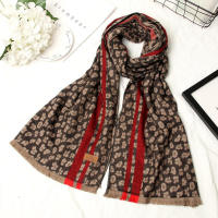 Leopard Printed Elegant Korean Scarves Cashmere Scarf Two-colors Printed 2023 New Womens Long Scarf Luxury Fashion Double-sided Soft Autumn Winter Jacquard New Thick Multi-functional Warm Shawl 1