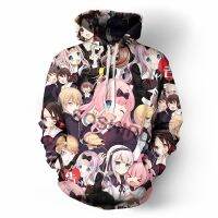 2023 2023 คุณภาพสูง Love Is War Hoodies Hipster Anime Genius Love Hoody Unisex Pink Girls Face Tops Kawaii Cute Harajuku Chika Fujiwara Pullovers Thin hooded sweater สต็อกเพียงพอ