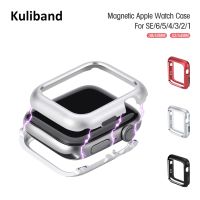 Magnetic Case Cover for Apple Watch SE/6/5/4/3/2/1 38MM 40MM Alloy Full Protective Aluminum Watch Case for iWatch 6 SE 42MM 44MM