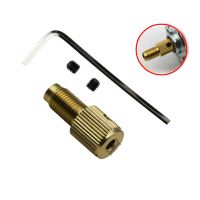 M7/M8 Drill Chuck Copper Clamp Micro Drill Bit Fixture Brass Electric Motor Shaft for 0.7mm-5mm Mini Drill Multi Tool W/ Wrench