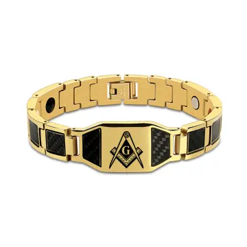 Gold on sale masonic bracelet