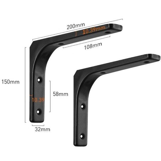 2pcs L Bracket Heavy Duty Floating Shelf Bracket Corner Brace Support