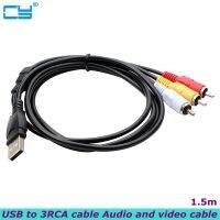 AA USB To 3RCA  USB 2.0 Revolution To 3 RCA Male Stereo Audio And Video For DVD Player, Game Console, TV