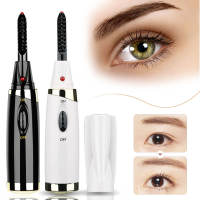 Mini Heated Eyelash Curler Electric Mascara Long Lasting Eye Lashes Curling Cosmetic Beauty Instrume Eyelash Styling Makeup Tool