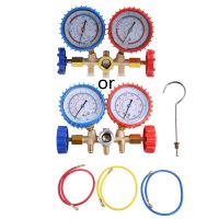 3-Way AC Diagnostic Manifold Gauge ชุดสำหรับกรณีสำหรับ Freon ชาร์จ R134A R12 R22 R502สารทำความเย็น Quick Coupl