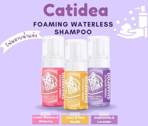 โฟมอาบแห้ง-catidea-shampoo-foaming-waterless-ขนาด-100-ml