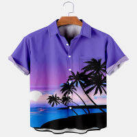 3D ผู้ชายแฟชั่นเสื้อลำลองสำหรับบอลลูนขนาดใหญ่ฟุตบอลต้นมะพร้าวลายสั้นปีศาจฆ่าพิมพ์สีลายสก๊อต