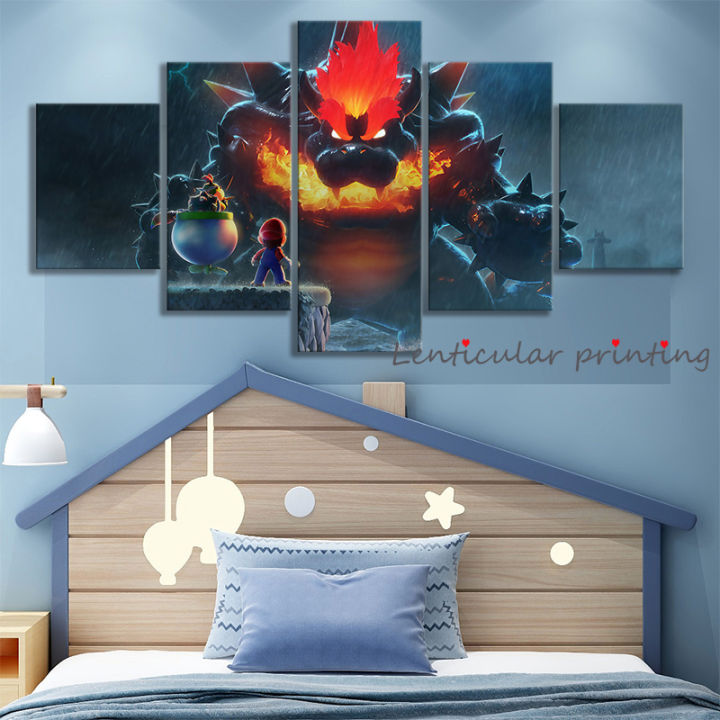 hd-canvas-print-bowser-koopa-game-character-picture-artwork-canvas-pantings-video-games-art-wall-paintings-home-decor