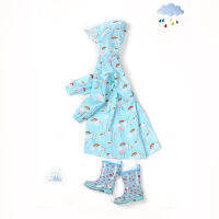 ใหม่ลูกโป่งลายการ์ตูน Rainbow เสื้อกันฝนเด็กสีฟ้า Breathable Reusable กันน้ำ Outwear กลางแจ้ง