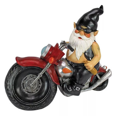 [Easybuy88] ของตกแต่งบ้าน Gnome Waterproof Beautiful Resin Motorcycle Statue