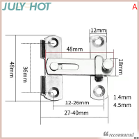 JULYHOT สลักล็อคบานพับเหล็กสแตนเลสสำหรับเลื่อนประตูหน้าต่างตู้สำหรับอุปกรณ์ฮาร์ดแวร์ประตูบ้านระวังภัย