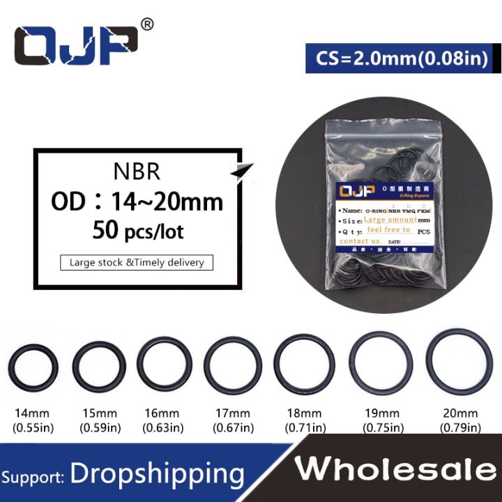 แหวนโอริงสำหรับการปิดผนึก-nbr-แหวนยาง-od14-15-16-17-18-19-20-2มม-วงแหวนกันรั่วแหวนไนไตรล์วงแหวนกันน้ำมัน