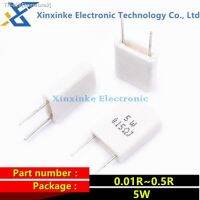 ☃ 10PCS BPR56 Non-inductive Ceramic Resistance 5W 0.01 0.02 0.05 0.1 0.12 0.15 0.22 0.25 0.3 0.47 0.5 ohm 0.1R Cement Resistor