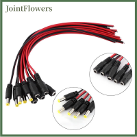 JointFlowers 10pcs 5.5x2.1mm MALE + FEMALE DC Power Socket JACK plug Connector สายเคเบิล12V