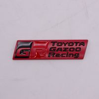 โลโก้ GR Sport Gazoo Racing 3M ขนาด 2.4*8.9cm สีแดงตัวหนังสือดำ ติดท้ายรถ สำหรับ โตโยต้า Toyota