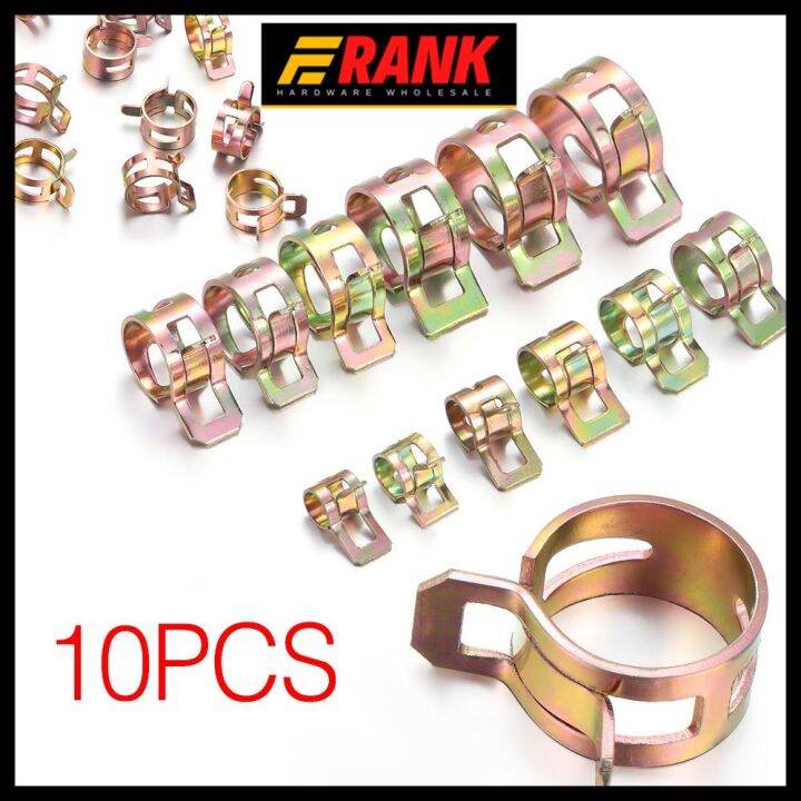20pcs Control Tubing Clamps Hose Clamps Iron-Plated Water-Stop Clamp Rubber Tube Spiral Clamp Pipe Hose Fixing Clip Swivel Screw