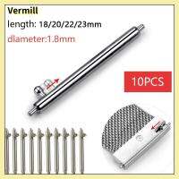 VERMILL 10Pcs เส้นผ่าศูนย์กลาง1.8มิลลิเมตร หมุดนาฬิกา 18/20/22/23มม. เหล็กไร้สนิม สปริงบาร์สวิทช์เดี่ยว สากลสากลสากล ก้านต่อสายนาฬิกา อุปกรณ์เสริมทดแทน