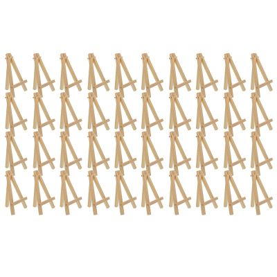 Mini Wood Display Easel 40Pcs Perfect for Displaying Small Canvases Business Cards Photos
