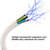 ฉนวนพีวีซีสากล5.5x2สายไฟต่อไฟแสงอาทิตย์12V 24V สายการเชื่อมต่อ DC 1มม. สำหรับการตรวจสอบอุปกรณ์ระบบสำหรับเครื่องสูบน้ำ