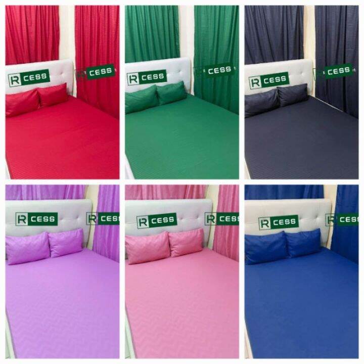 Plain 3 in 1 bed sheet canadian cotton Lazada PH