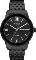 Timex Mens Dress Analog 41mm Stainless Steel Bracelet Watch Black