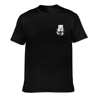 Cute Samoyed Dog Inside Pocket Mens Short Sleeve T-Shirt
