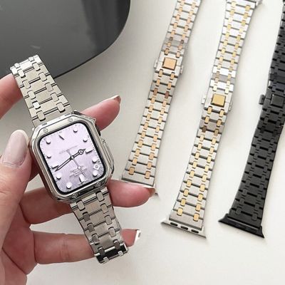 Luxury AP Strap For Apple Watch 8 Ultra 49mm 7 45mm 41mm watchband For iWatch 6 SE 44mm 40mm Band Stainless Steel Soild Bracelet Straps