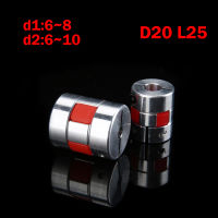 1PCS BW D20L25 Series ยืดหยุ่น Plum Clamp Coupler D20 L25ขนาดเพลา CNC Jaw Shaft Coupling 3456810มม. D20L25