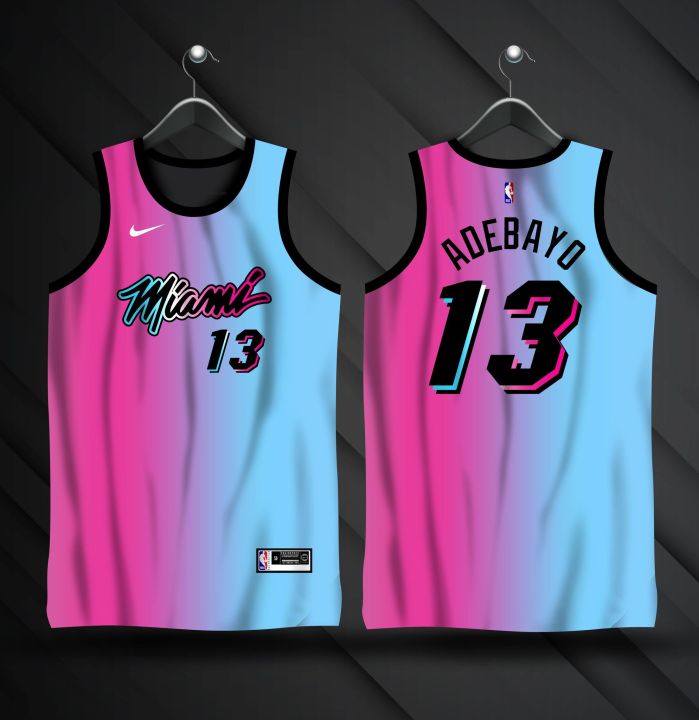 NBA DESIGN - FULL SUBLIMATION JERSEY - MIAMI HEAT - (BLUE-PINK