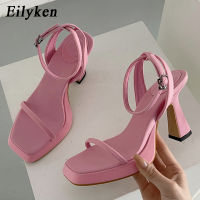 Eilyken 2022 Ladies High Heels Waterproof Platform Sandals For Women Designer Summer Dress Party Chunky Pumps Shoes