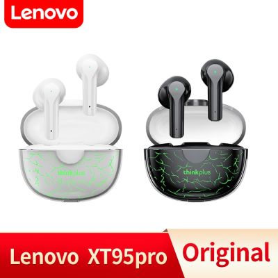 Lenovo หูฟังบลูทูธ LED XT95 Pro,เสียง HIFI 9D กันน้ำกีฬา TWS หูฟังหูฟังพร้อมไมโครโฟนไร้สาย