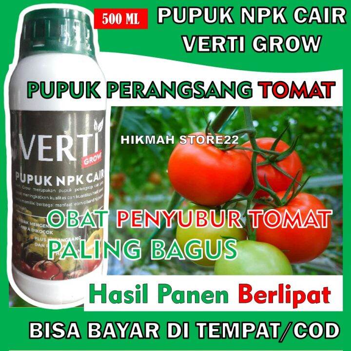 Pupuk npk cair verti grow 500 ml pupuk semprot pelebat tanaman tomat