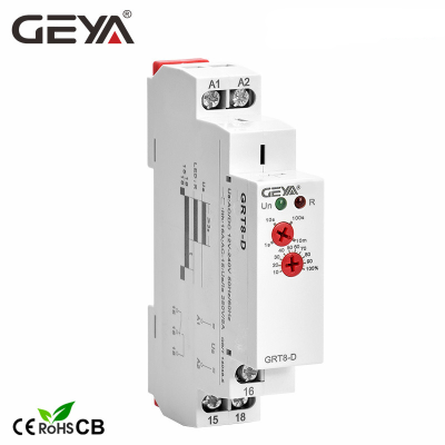 จัดส่งฟรี Geya GRT8-D ล่าช้าปิดรีเลย์อุปทานแรงดันไฟฟ้า acdc 12โวลต์-240โวลต์1SPDT เวลารีเลย์