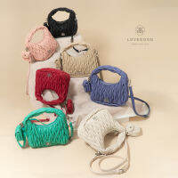 [ LoveGood ] Girlie กระเป๋าหนังแกะแท้ Mini Hobo Size 24 cm. สายสะพายยาว 95-115 cm. แถมตัวห้อยกระเป๋าใบเล็ก