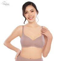 Presea บราไร้โครงเต้าเรียบ แต่งลูกไม้ด้านหลัง Wireless Bra สีชมพูกุหลาบป่า MA1510