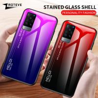 For Vivo X60 Pro Case ZROTEVE Gradient Tempered Glass Cover For Vivo X50 X60 X70 X80 Pro Plus Lite X51 Shockproof Phone Cases