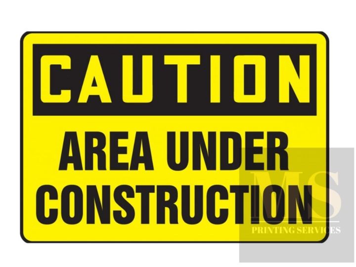 Area Under Construction Signage (Laminated A4 Size) | Lazada PH