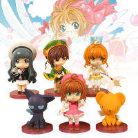 Microgood 6ชิ้น/เซ็ตอะนิเมะการ์ด Captor Sakura Vivid Expression การ์ตูนน่ารัก Craft Solid รุ่นสะสม Miniature Figurine Q รุ่น Kinomoto Sakura Li Syaoran Tomoyo ตุ๊กตาการ์ตูนรูปของเล่นวันเกิดของขวัญ6ชิ้น/เซ็ตทนทานอะนิเมะ