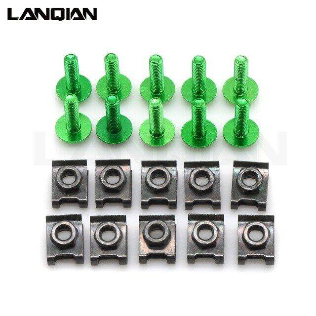 Motorcycle Fairing Screws Fastener Clips Body Spring Nut Bolts Kit For
