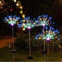 〖ItalyNest shop〗เส้นสายไฟกันน้ำดอกไม้ไฟแบบ DIY 120/150 LED สำหรับสวนโคมไฟติดพื้นดอกไม้ไฟสำหรับคริสต์มาส