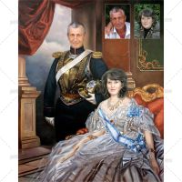 Custom Couple Posters and Prints Vintage Portrait Wall Art King Queen Canvas Painting Gift Pictures For Living Room Home Decor