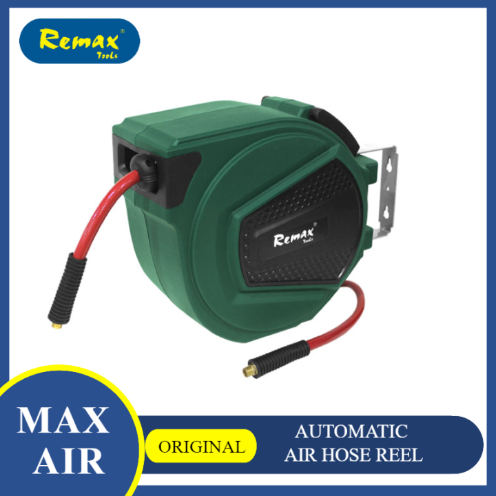 REMAX 15M AUTO RETRACTABLE PNEUMATIC AIR HOSE REEL WALL MOUNT GARAGE