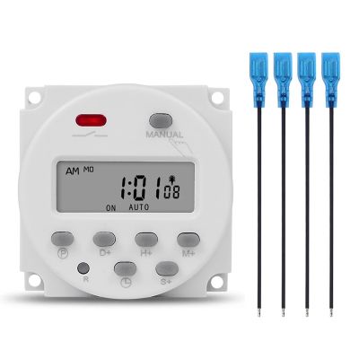 SINOTIMER 1 Second Interval 12V Digital LCD Timer Switch 7 Days Weekly Programmable Time Relay Programmer CN101S