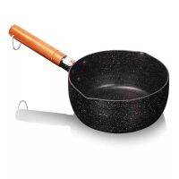 1820x22Cm Soup Stock Pots Maifan Stone Cookware With Wooden Handle Milk Pot Universal Frying Pan Black Aluminum Snow Non-Stick