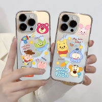 เคสเกราะกันกระแทกสำหรับ MagSafe แม่เหล็ก for iPhone 14 Plus 12 11 14 13 15 Pro Max 12 13 Mini XR XS MAX 7 8 plus TPU Clear Case ลายการ์ตูน ซองใส่โทรศัพท์เคสมือถือเคสโทรศัพท์