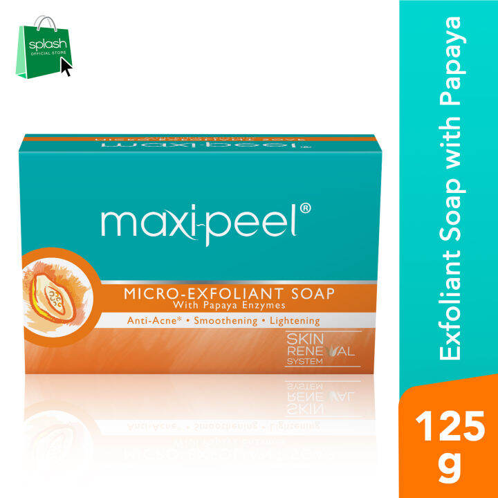 MaxiPeel Micro Exfoliant Bar Soap Papaya Enzyme AntiAcne Whitening