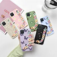 For Samsung Galaxy M12 6.5 inches Owl Chain Case For Coque SamsungF12 F 12 f12 TPU Matte Cover on samsungM12 M 12 m12 Holder Bag