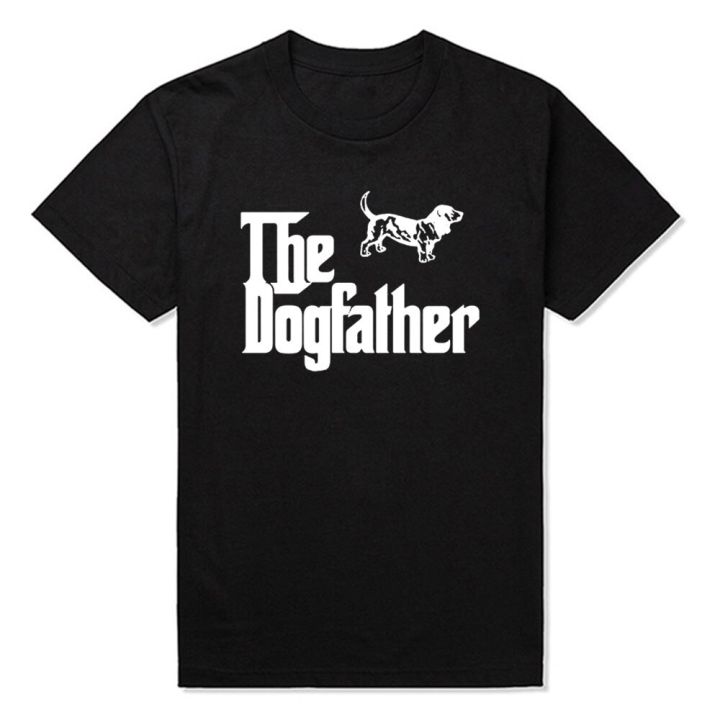 the-dogfather-basset-hound-cool-t-shirt-for-men-short-sleeve-custom-men-t-shirt-adult-clothing