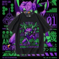 【s-5xl】ผ้าฝ้าย 100%แขนสั้นโอเวอร์ไซส์เสื้อยืดแขนสั้น พิมพ์??ลาย Evangelion No. สําหรับผู้ชาย 2022 เสื้อยืดแขนสั้น ทรงหลวม ลายการ์ตูนอนิเมะ สไ